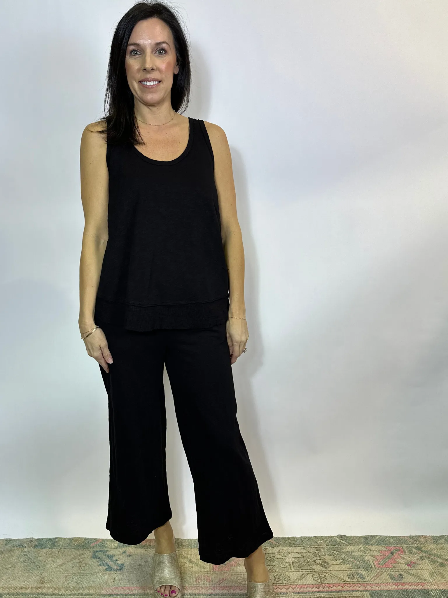 Wide Leg Cropped Pants