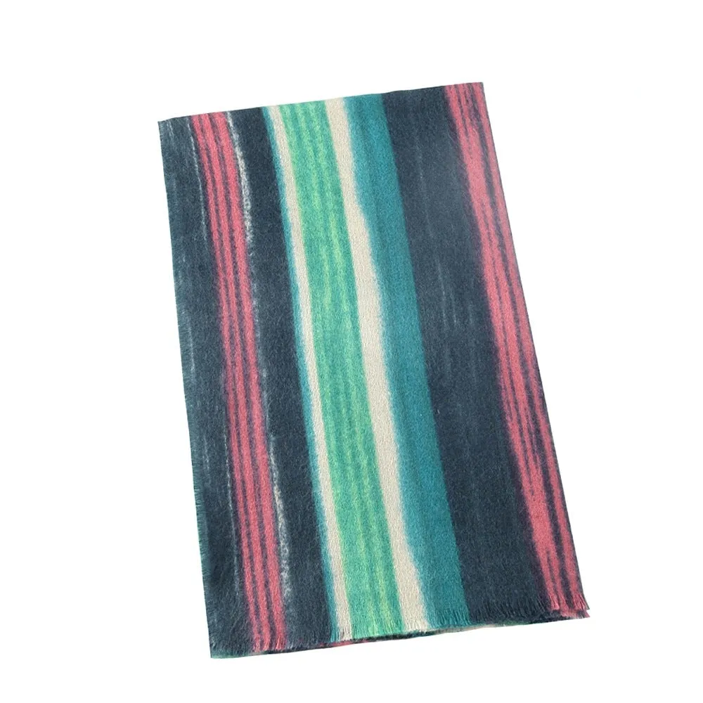 Women's Designer Winter Long Cashmere Striped Pashmina Shawls