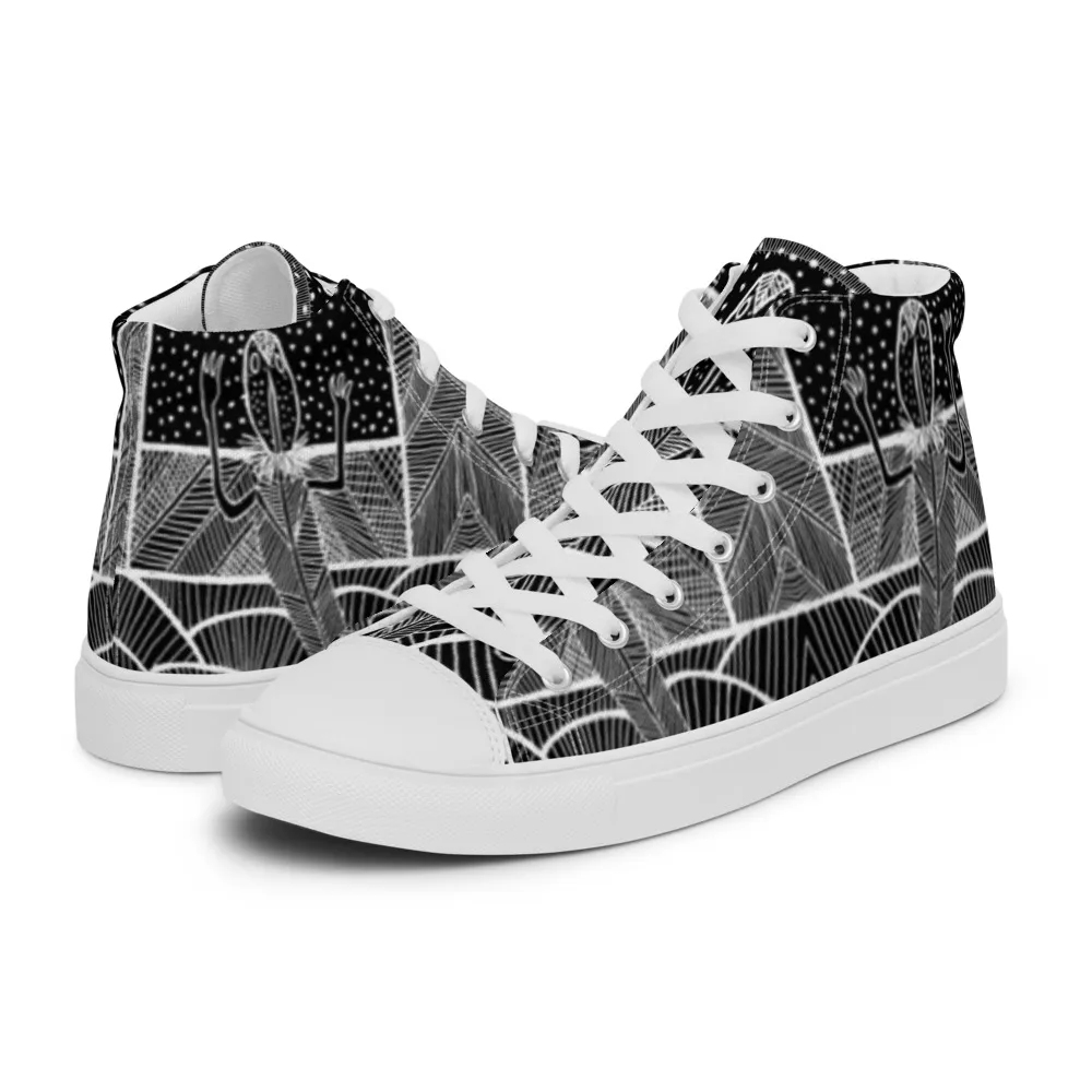 Women’s high top canvas shoes –  Barton Springs Salamander