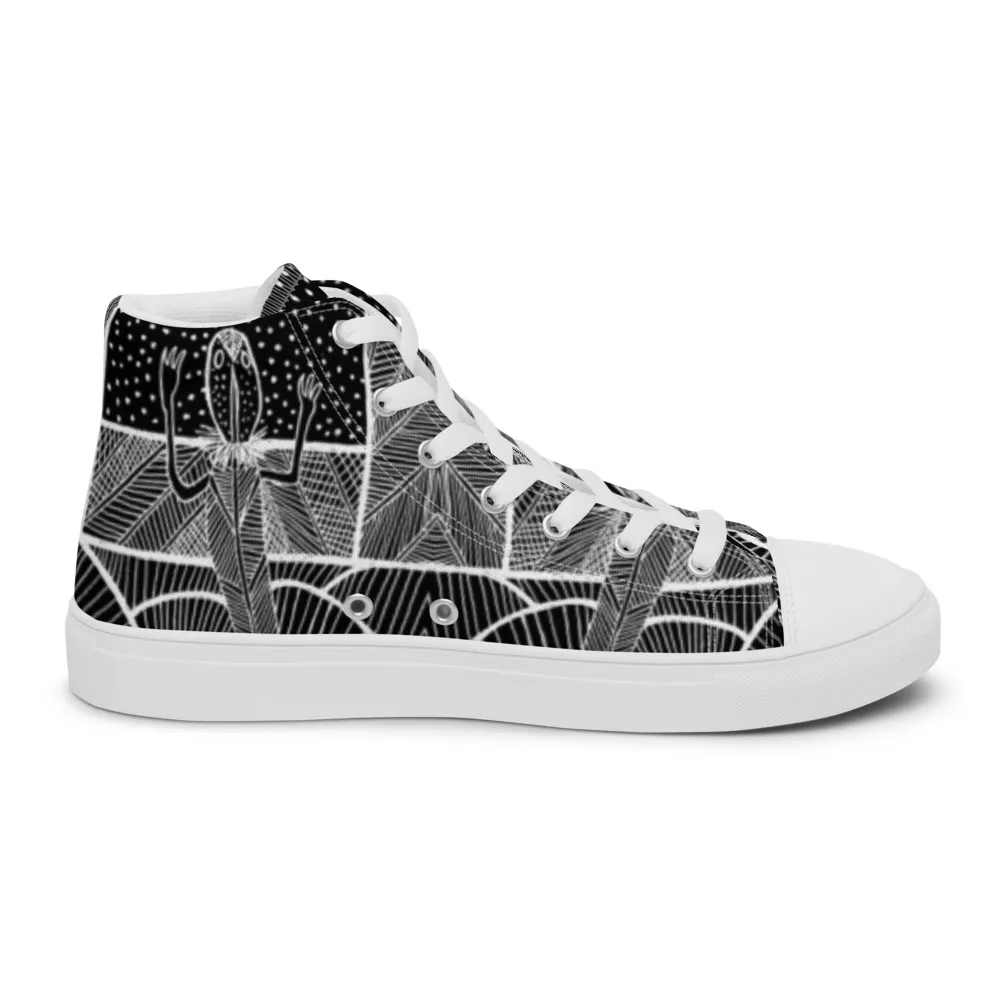 Women’s high top canvas shoes –  Barton Springs Salamander