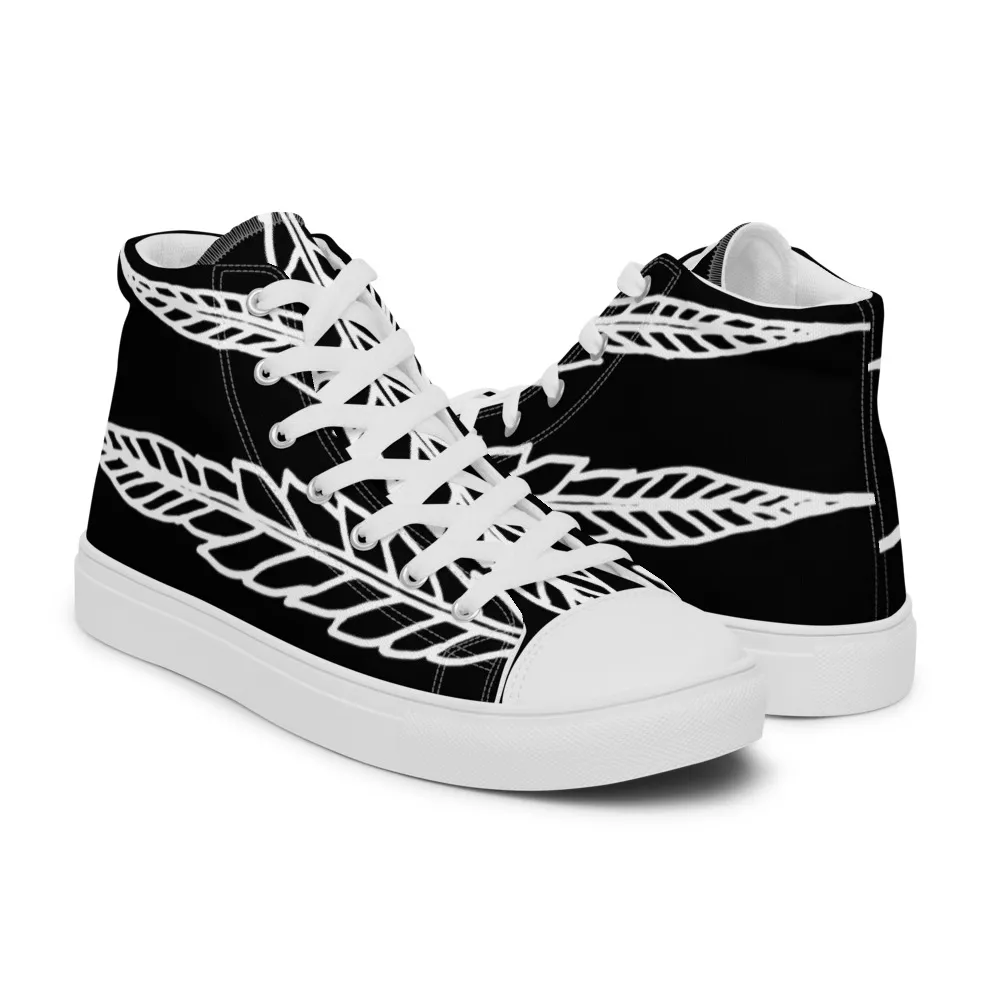 Women’s high top canvas shoes – Feathered Leaves