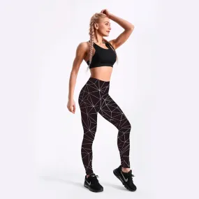 Women's Polyester Elastic Force Push Up Breathable Skinny Leggings