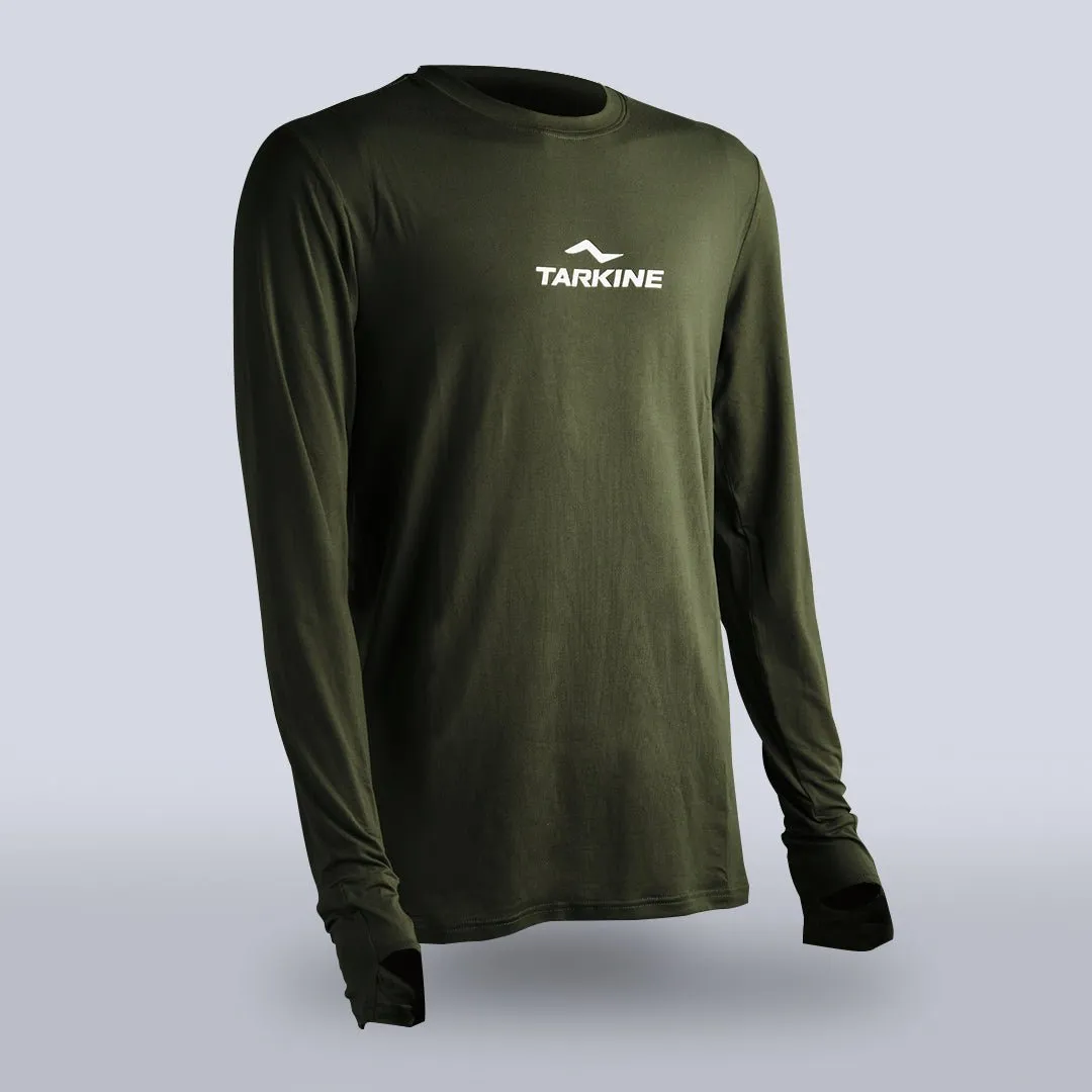 Women's Tarkine Long Sleeve Ultra-Eco Run Tee (Dark Green/Standard Thickness)