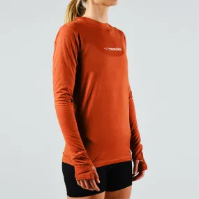 Women's Tarkine Long Sleeve Ultra-Eco Run Tee (Orange/Standard Thickness)