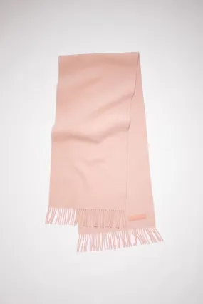 Wool scarf pink label