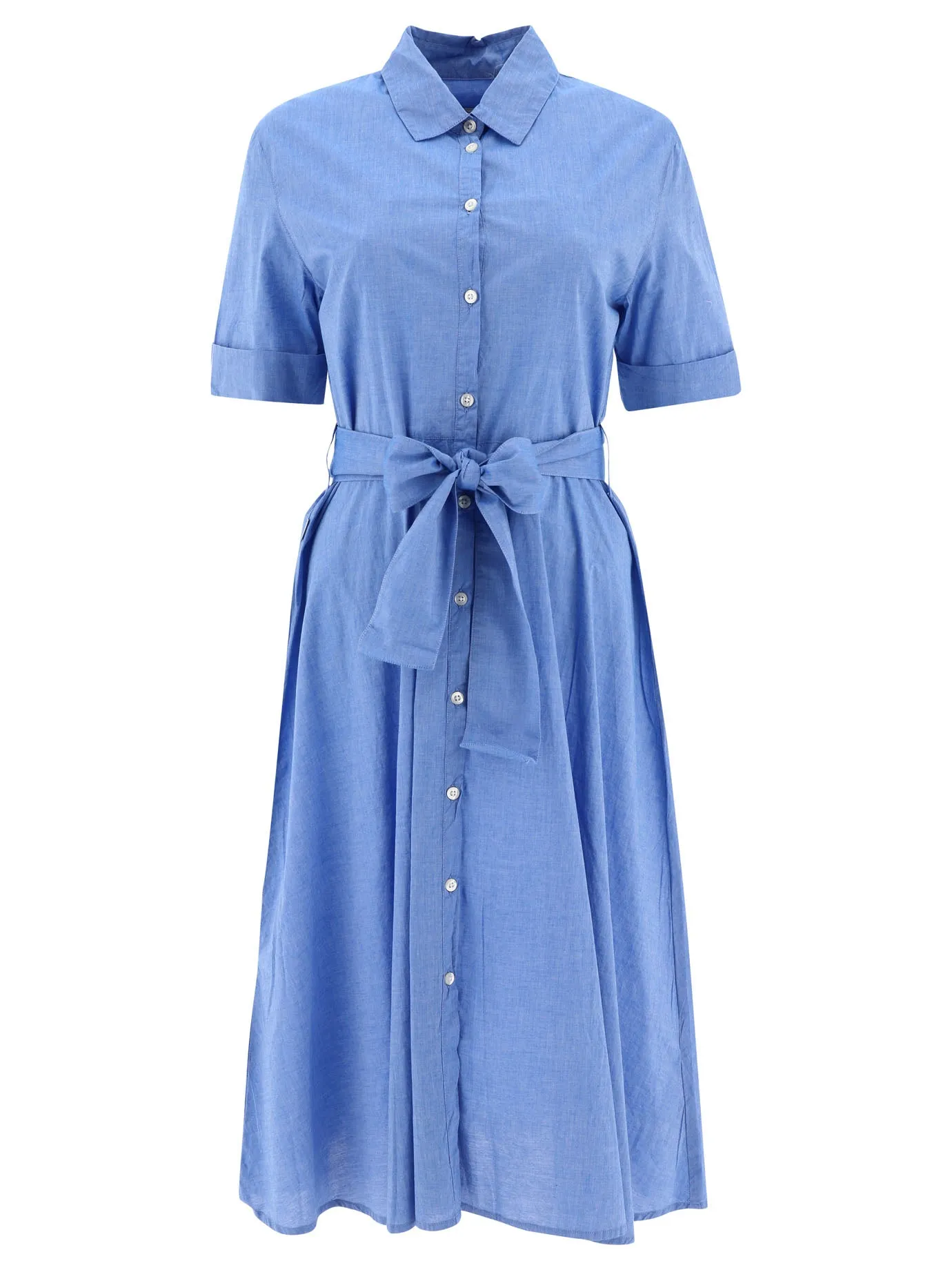 Woolrich Belted Short-Sleeved Dress