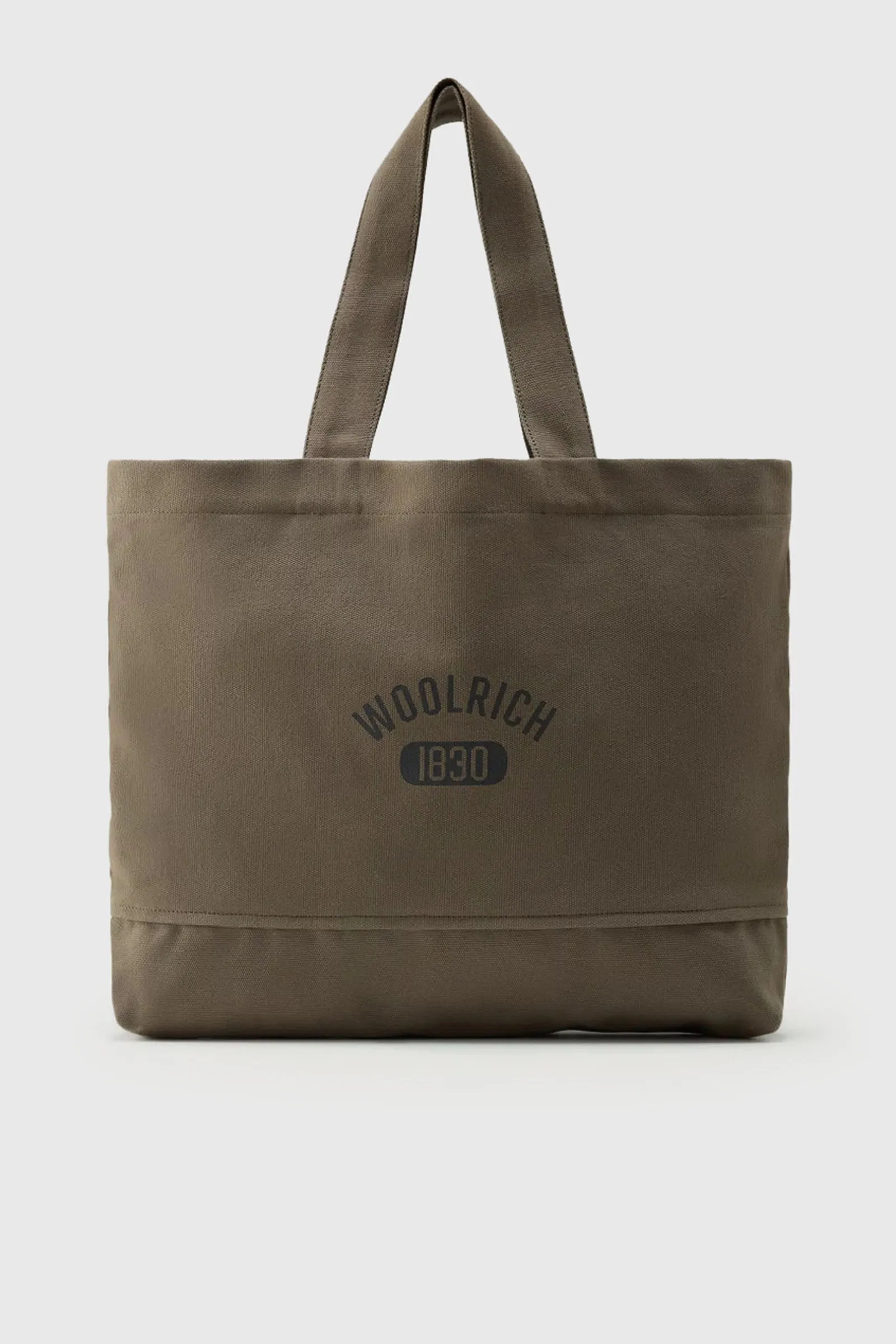 Woolrich Borsa Tote Cotone Verde Militare