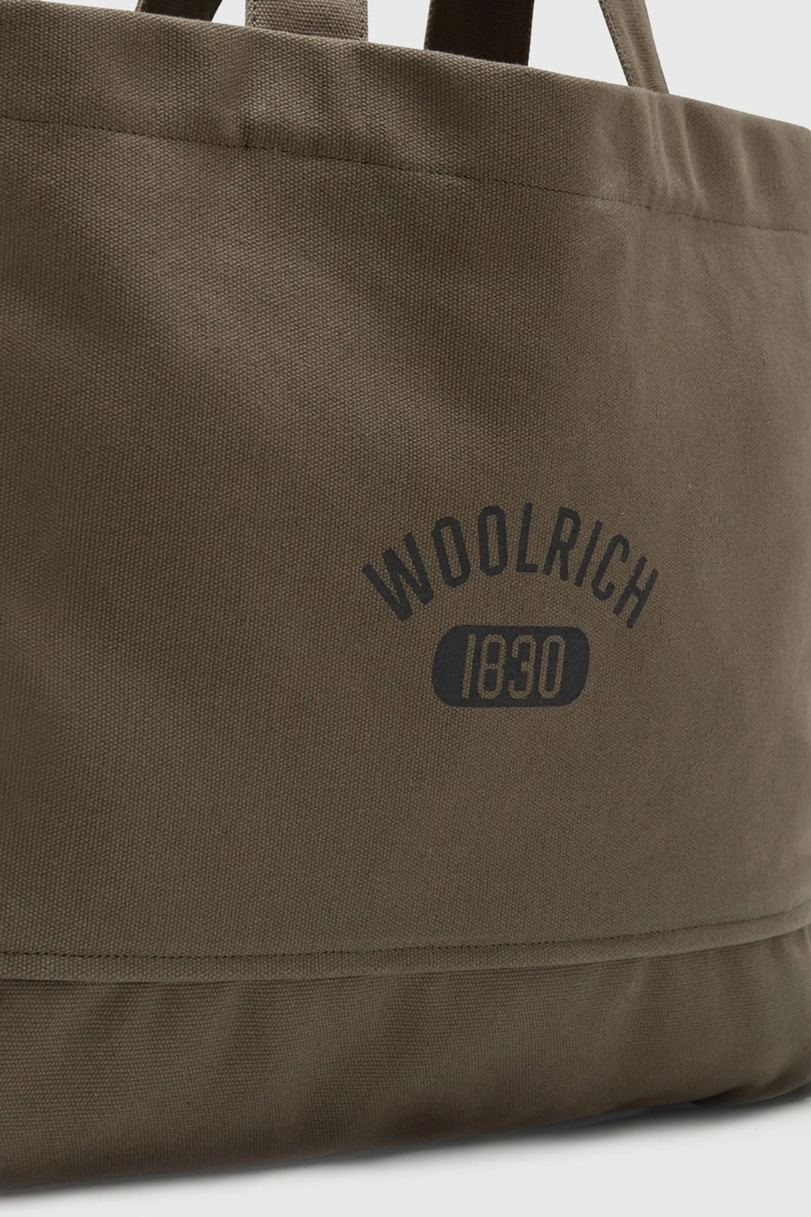 Woolrich Borsa Tote Cotone Verde Militare