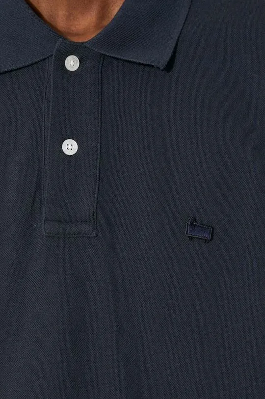 Woolrich cotton polo shirt Classic American Polo navy blue color CFWOPO0062MRUT2555