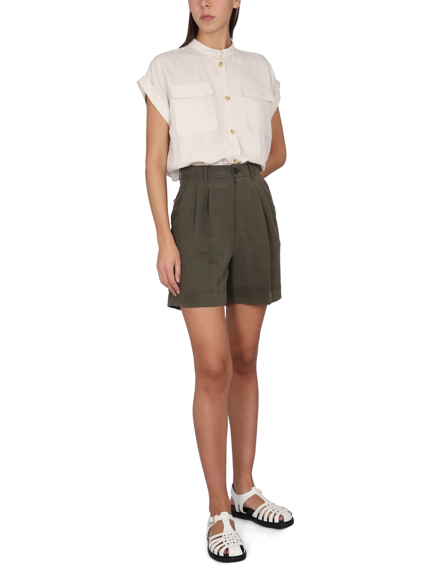 WOOLRICH    LINEN BERMUDA SHORTS