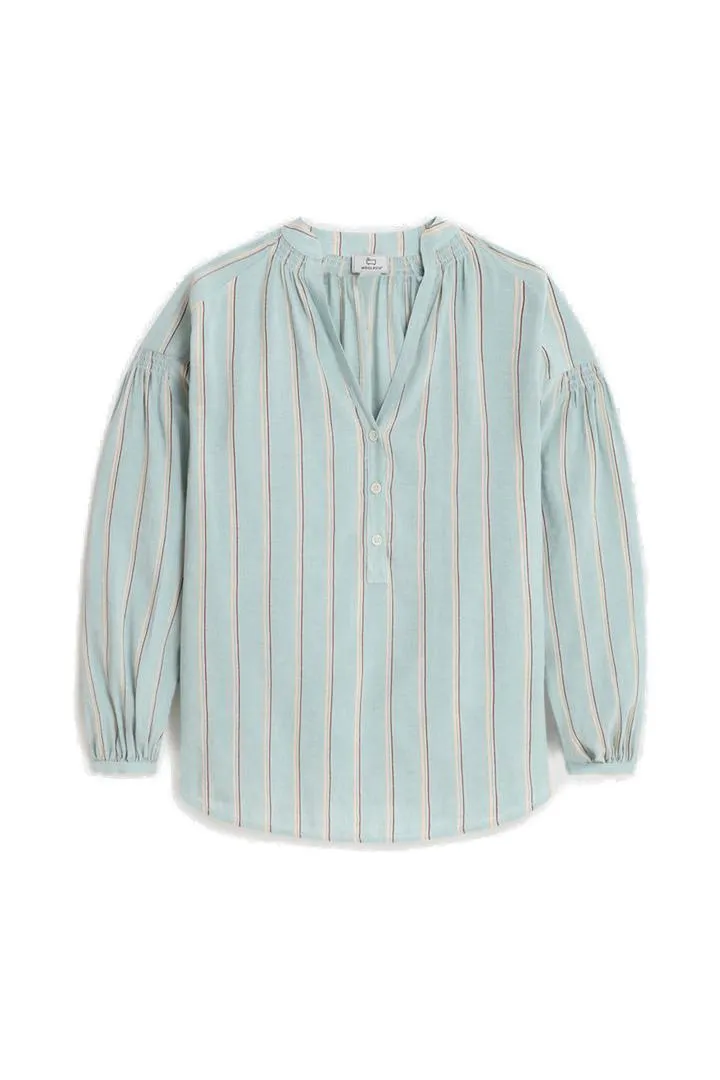 Woolrich Striped V-Neck Blouse