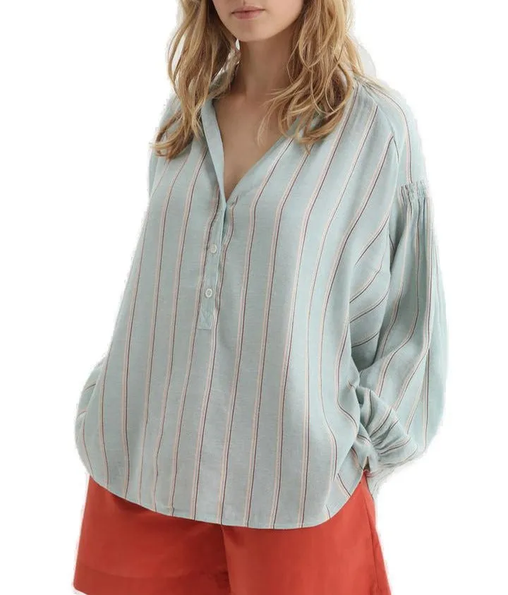 Woolrich Striped V-Neck Blouse