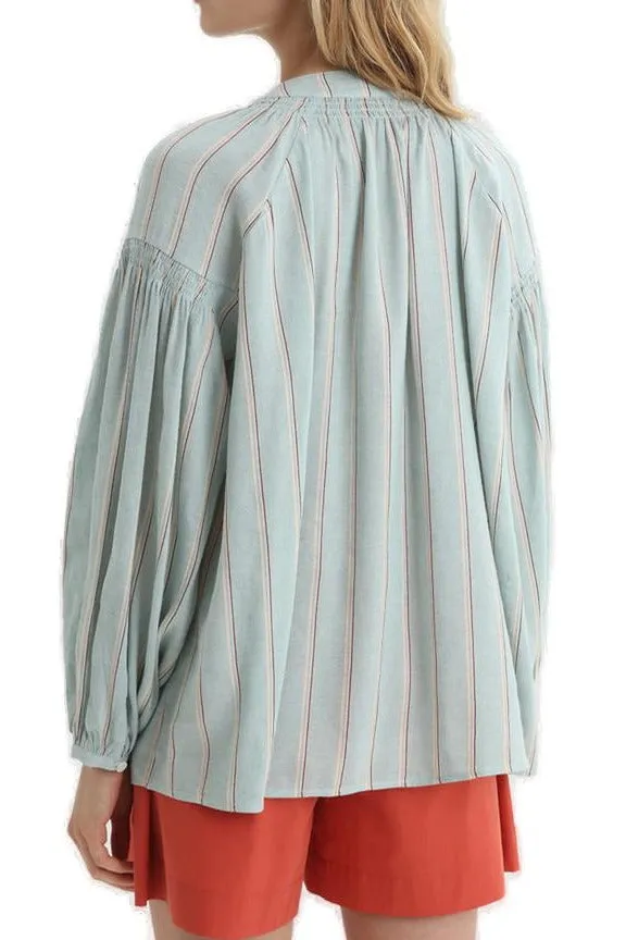 Woolrich Striped V-Neck Blouse