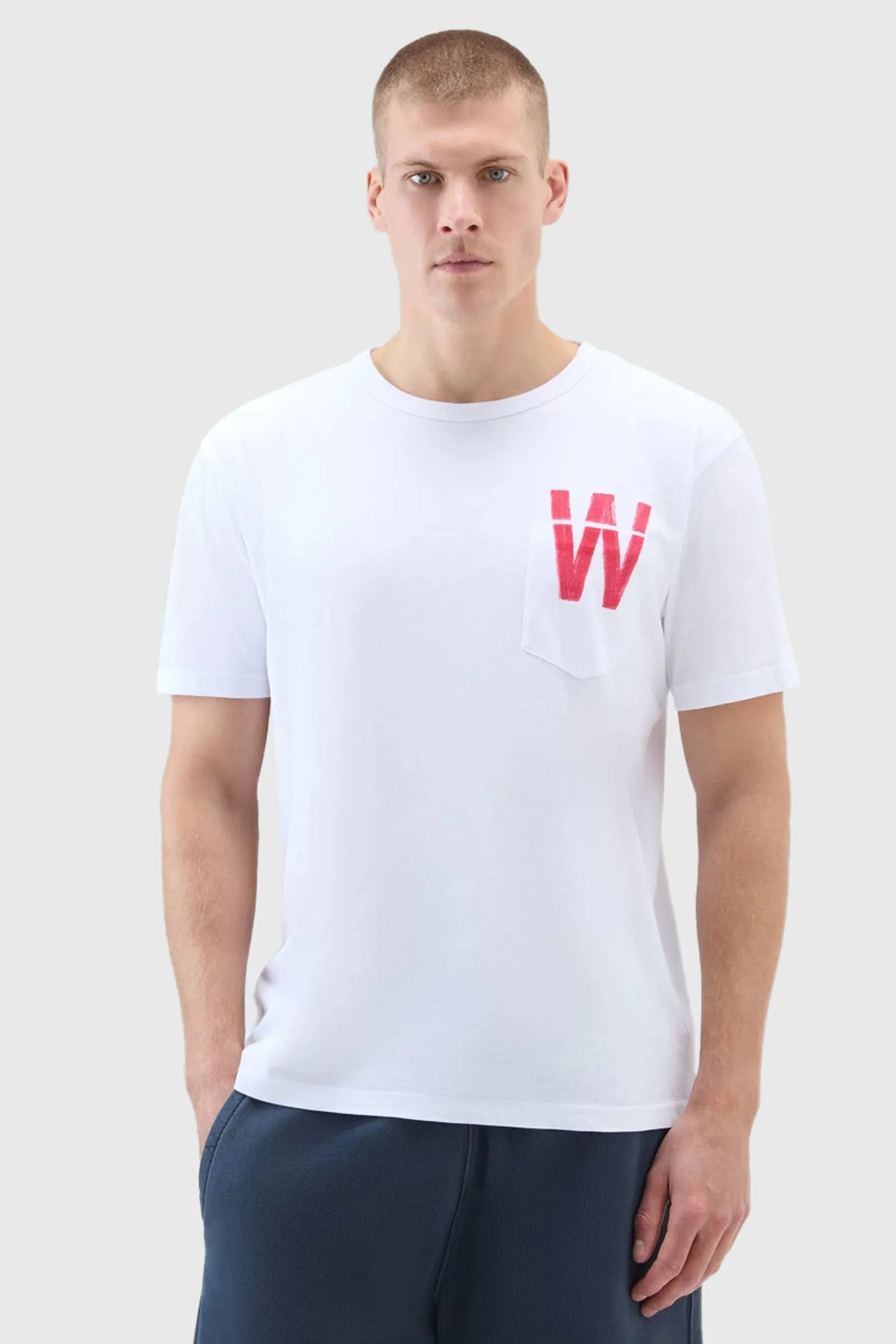 Woolrich T-shirt Flag Bianco Uomo