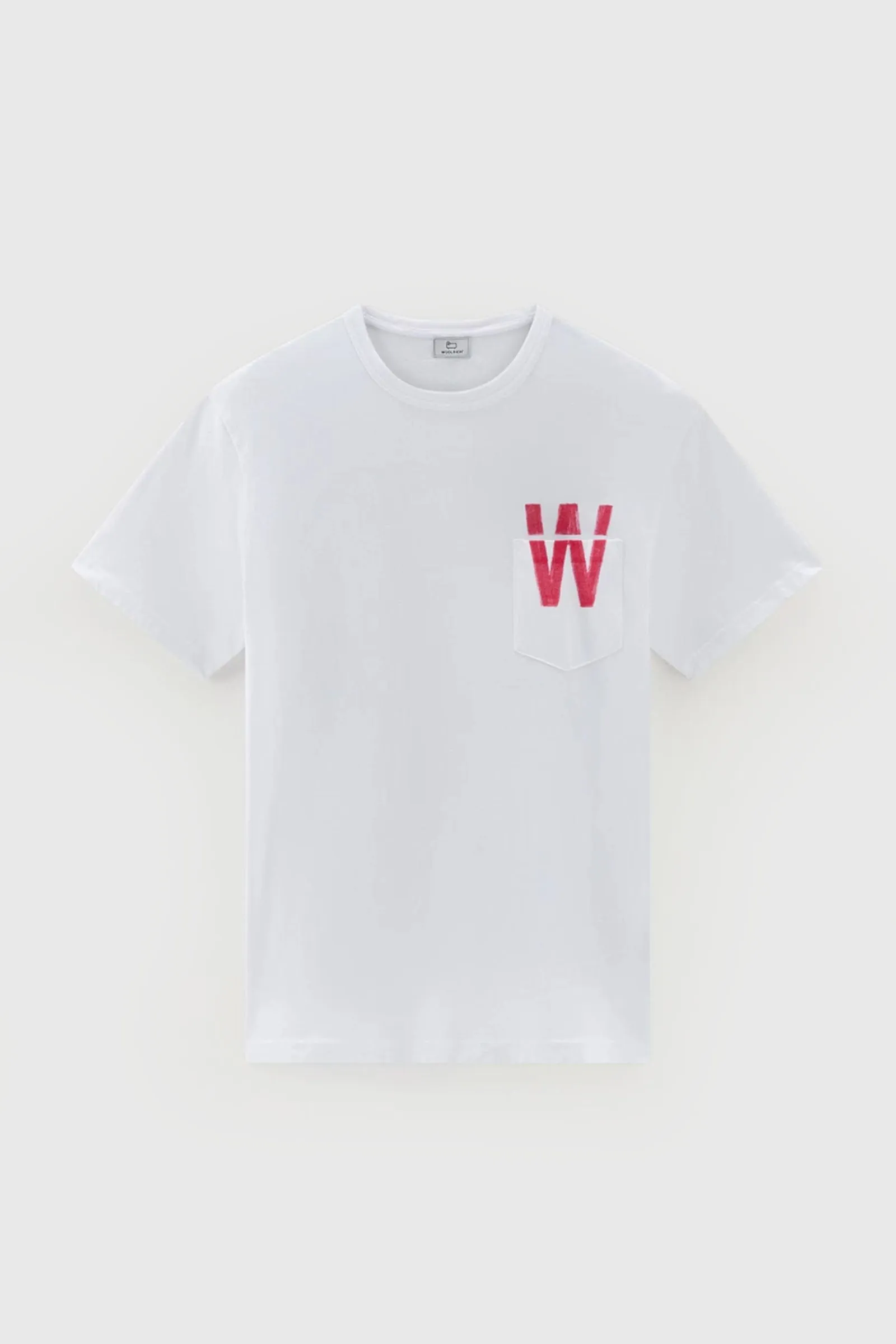 Woolrich T-shirt Flag Bianco Uomo