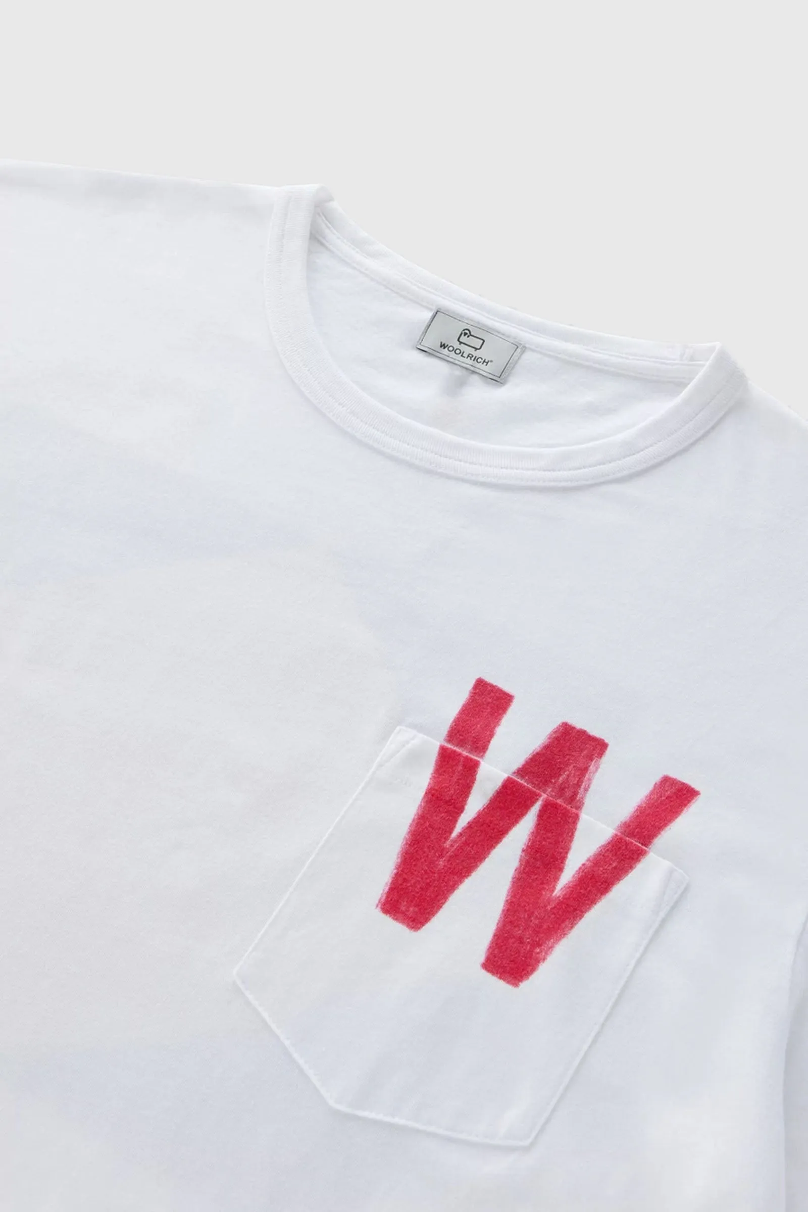 Woolrich T-shirt Flag Bianco Uomo