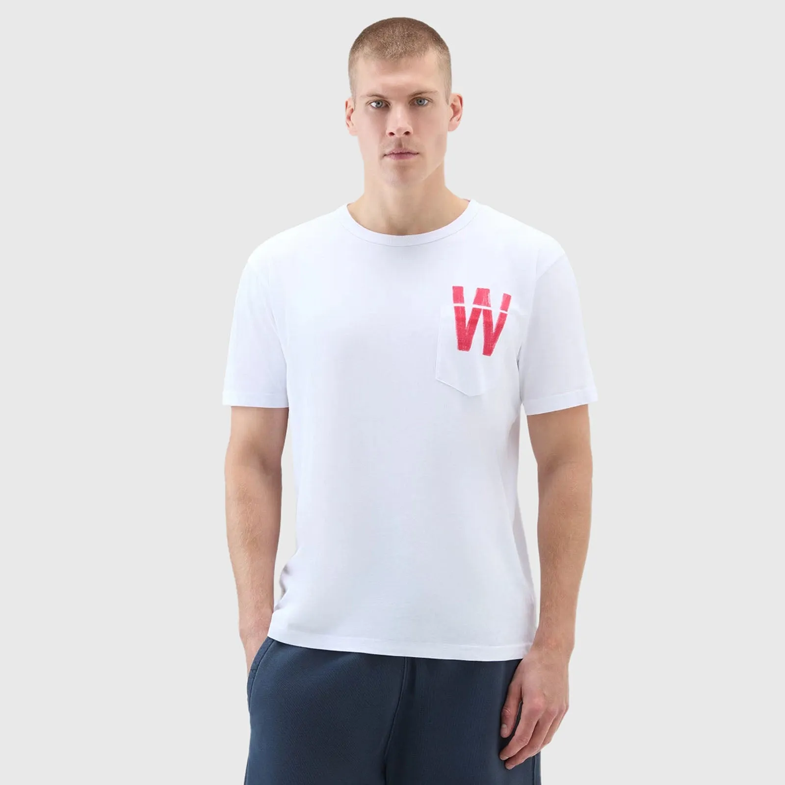 Woolrich T-shirt Flag Bianco Uomo