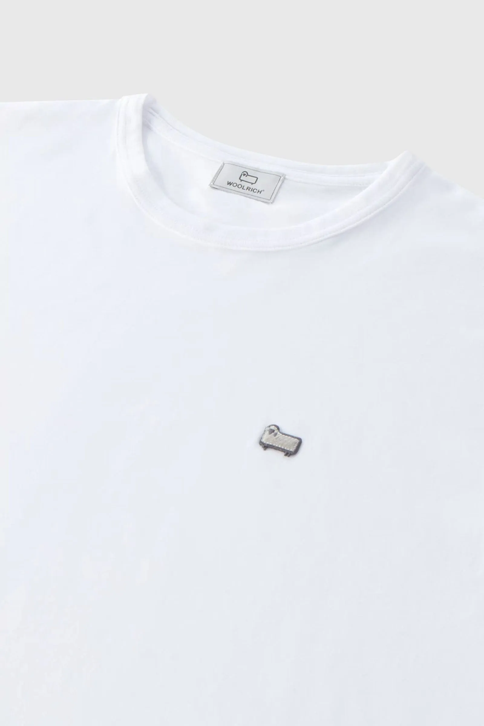 Woolrich T-shirt Sheep In Puro Cotone Bianco Uomo