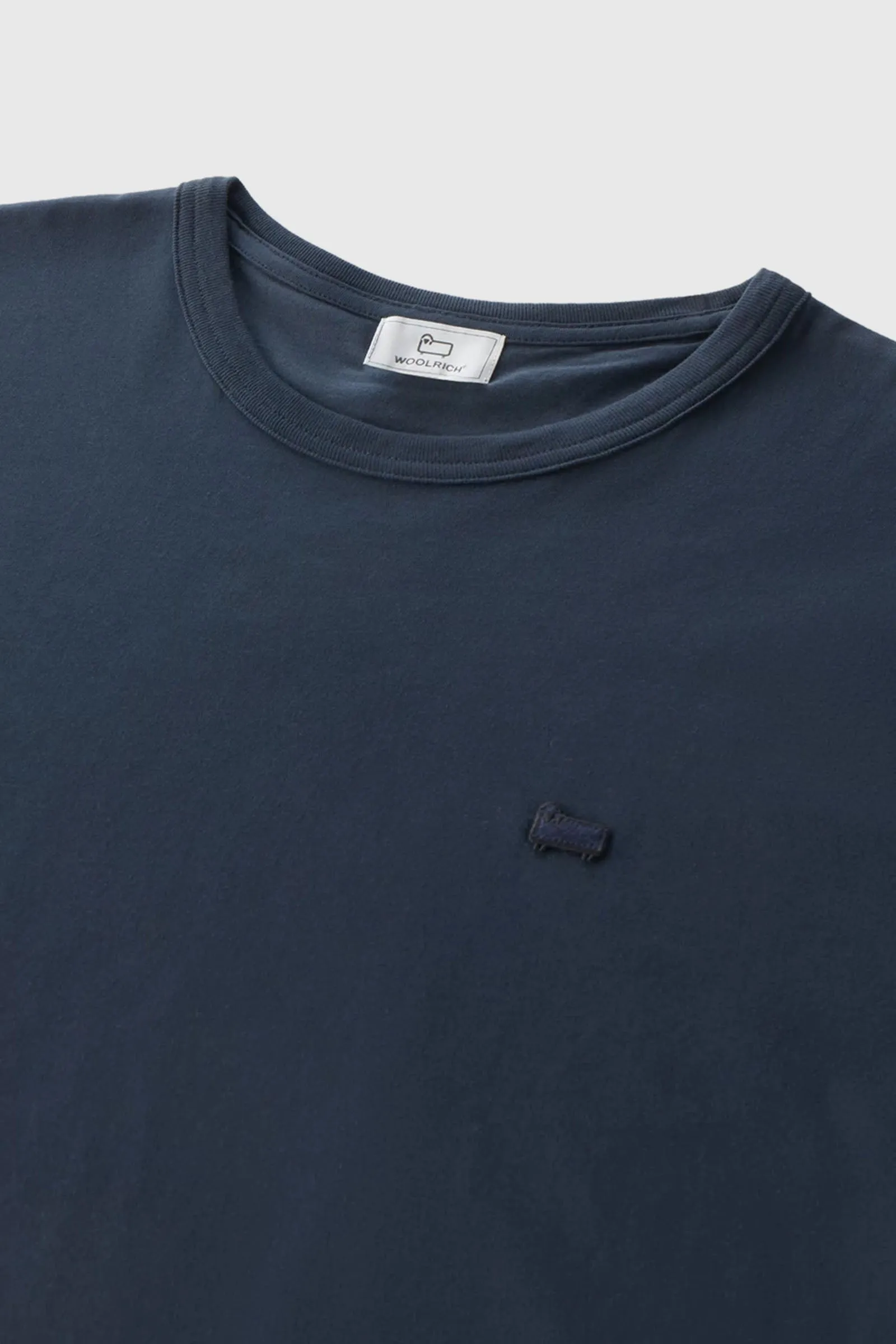 Woolrich T-shirt Sheep In Puro Cotone Blu Uomo