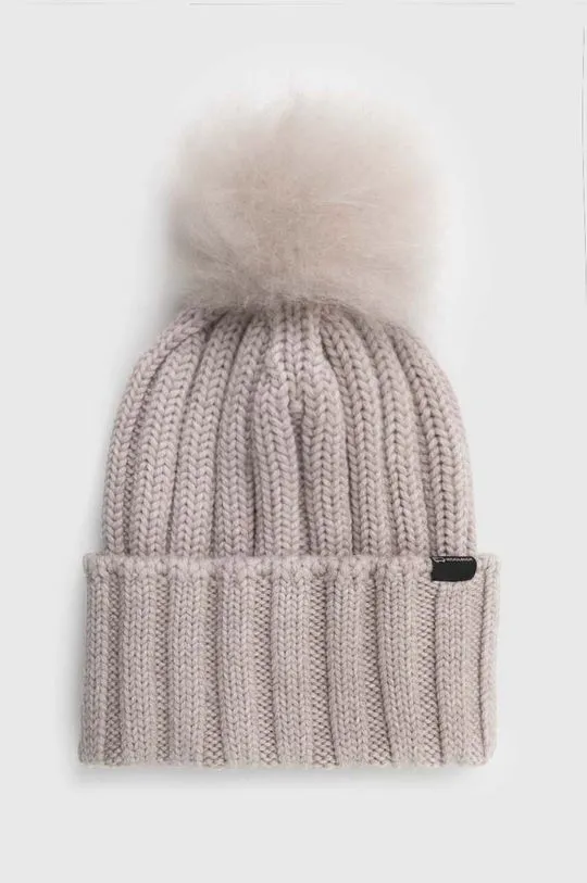 Woolrich wool beanie beige color