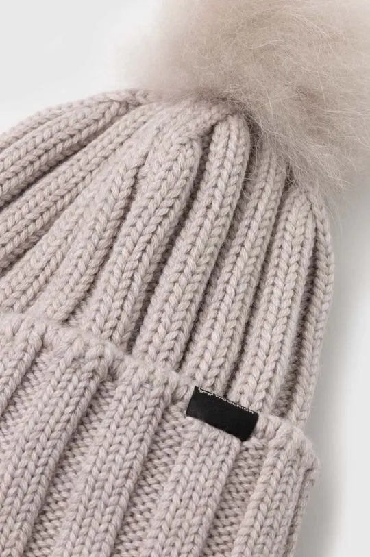 Woolrich wool beanie beige color