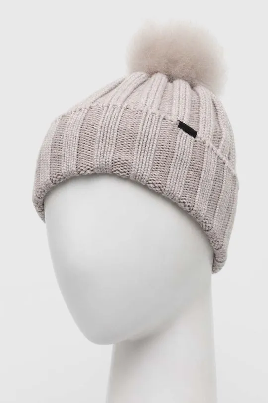 Woolrich wool beanie beige color