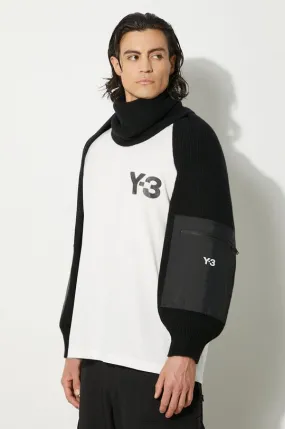 Y-3 wool scarf Nylon Scarf black color smooth IY9276