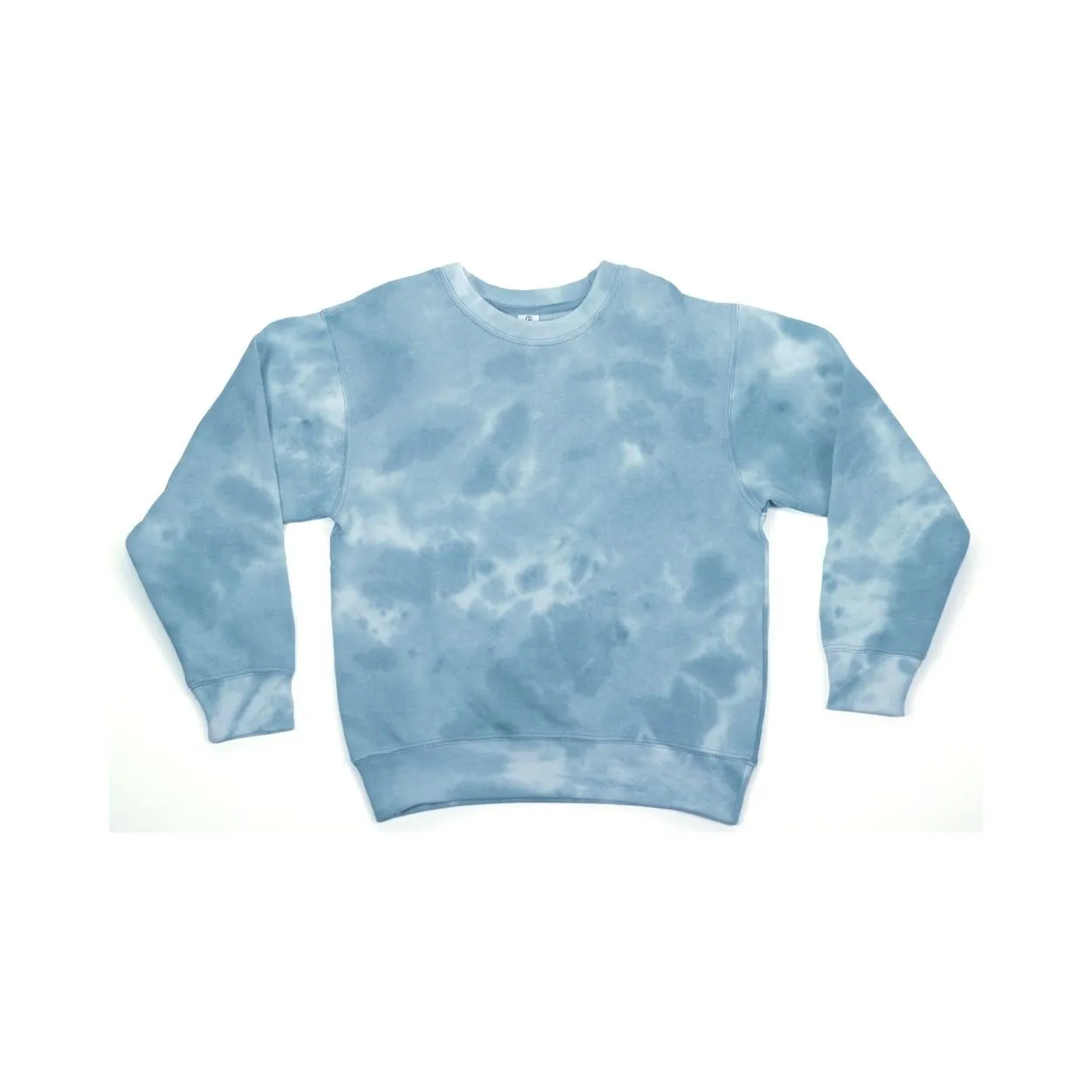 youth tie dye fleece crewneck