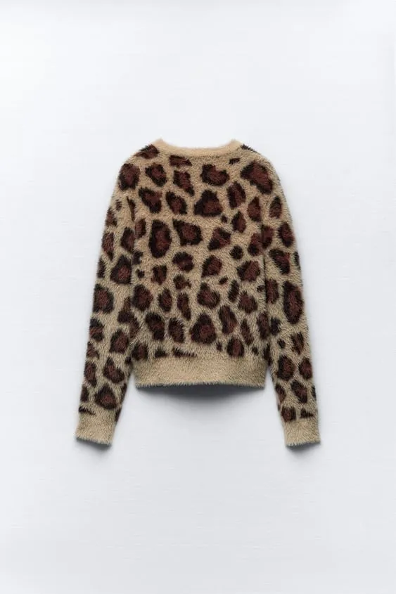 ZARA  |Leopard Patterns Casual Style Nylon Long Sleeves